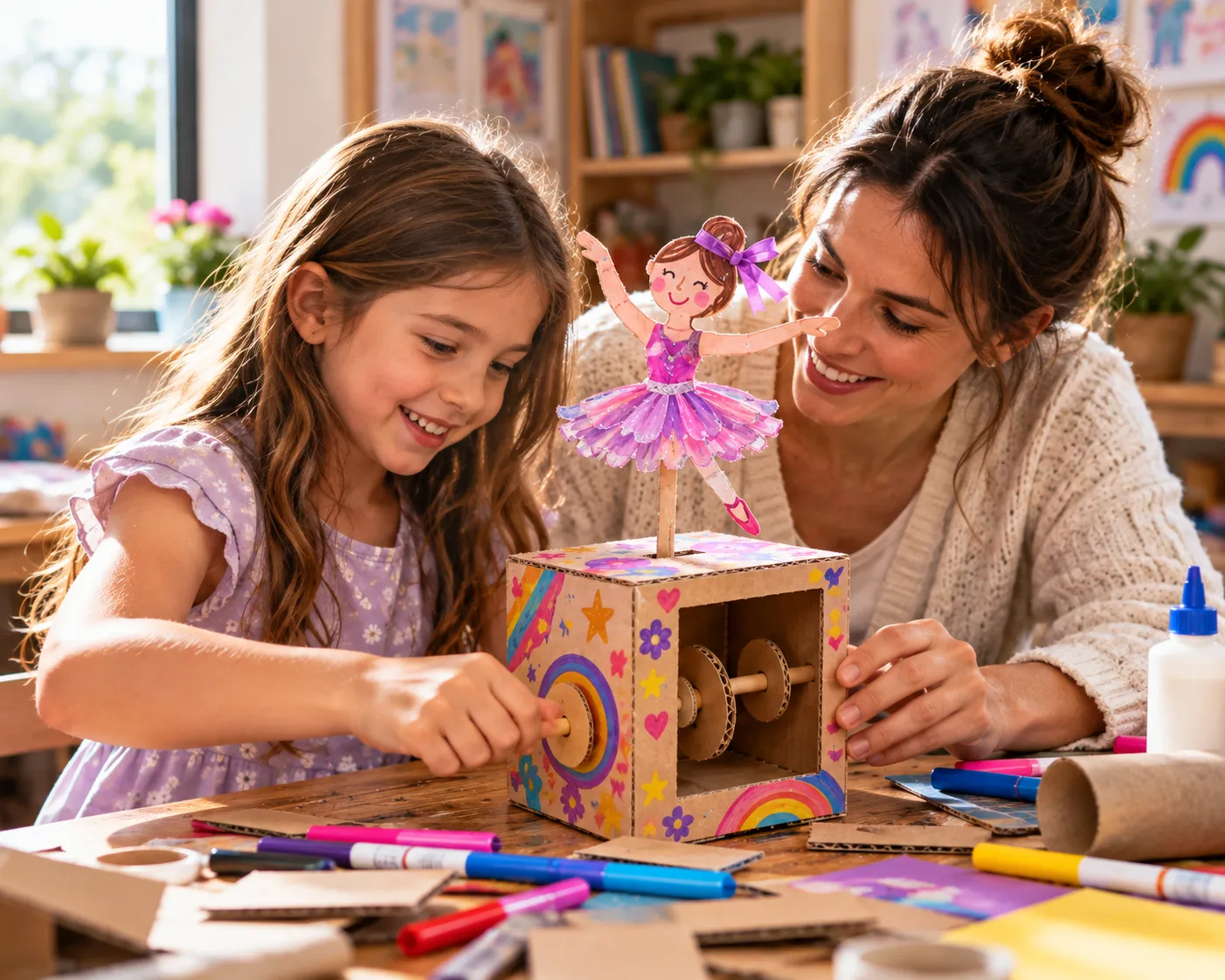 Family building a creative project