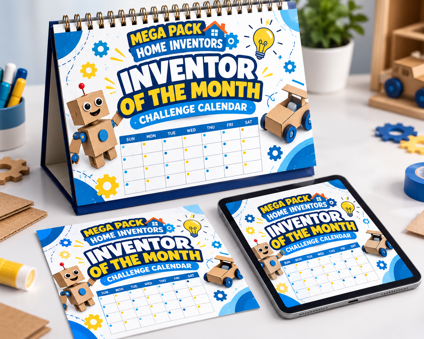 Inventor of the Month Calendar — one challenge a day